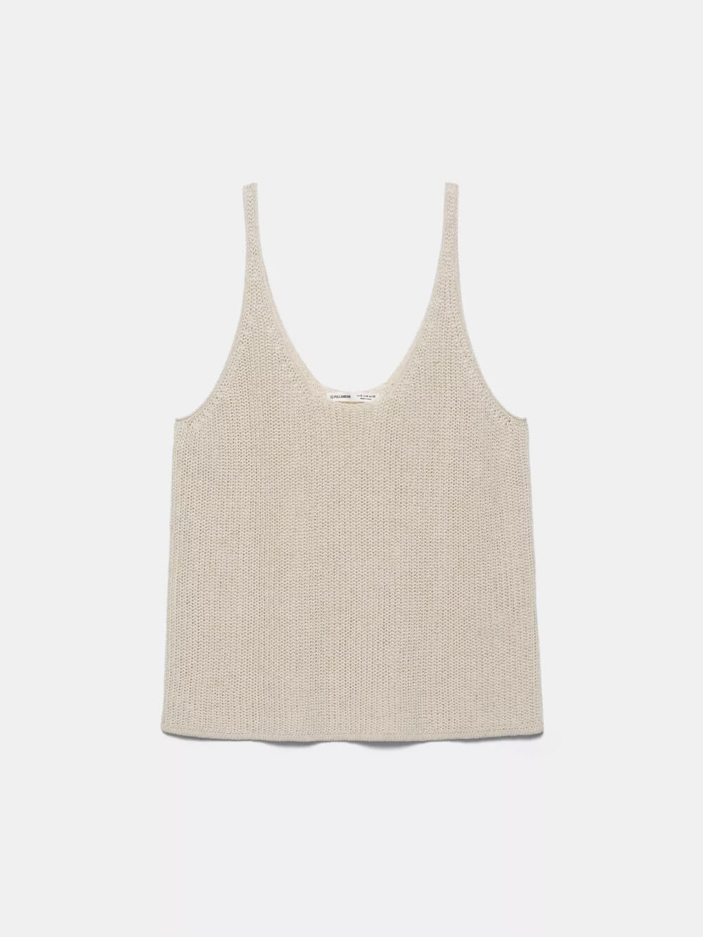 Purl knit strappy top
