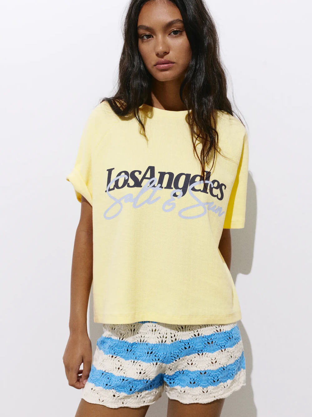 Los Angeles hibiscus floral T-shirt